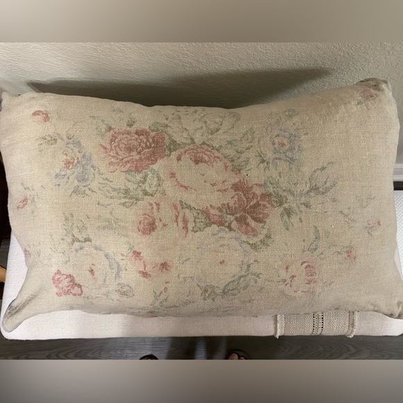 Accents Vintage Ralph Lauren Linen Fabric Pillow Poshmark